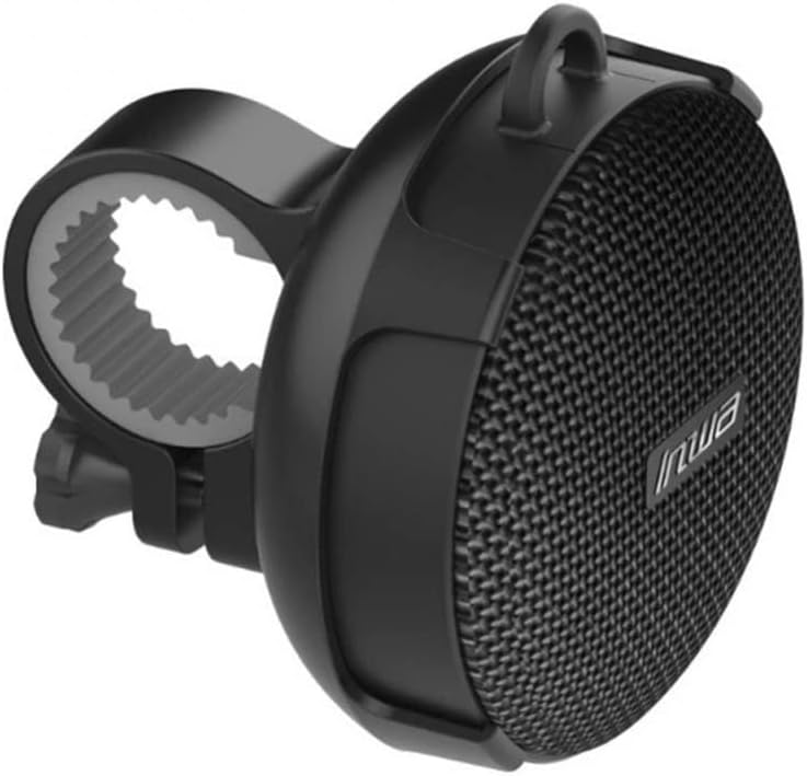 Inwa Bluetooth Bicycle Speakers with TF Card Mode, Waterproof Wireless Portable Traveling Bike Speaker, Built in Mic for Bicycle Riding, Showering, Hiking, Pool, Beach, Golfing(Black)