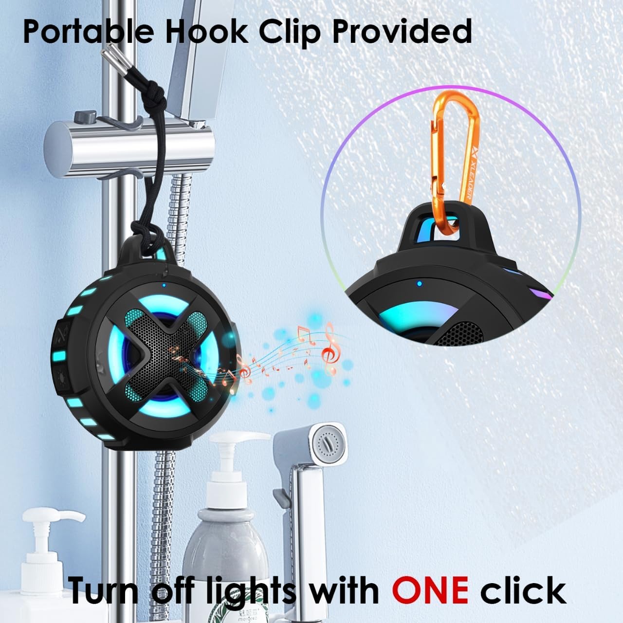 Upgraded, Pro Bike Speaker, with Pro Handlebar Mount, Bluetooth V5.4, IPX7 Waterproof, Silicone Case, Broadcast Navigation,10W Bassup, 15-24H Playtime, Hook, Bicycle, Motorcycle, Bike Accessories