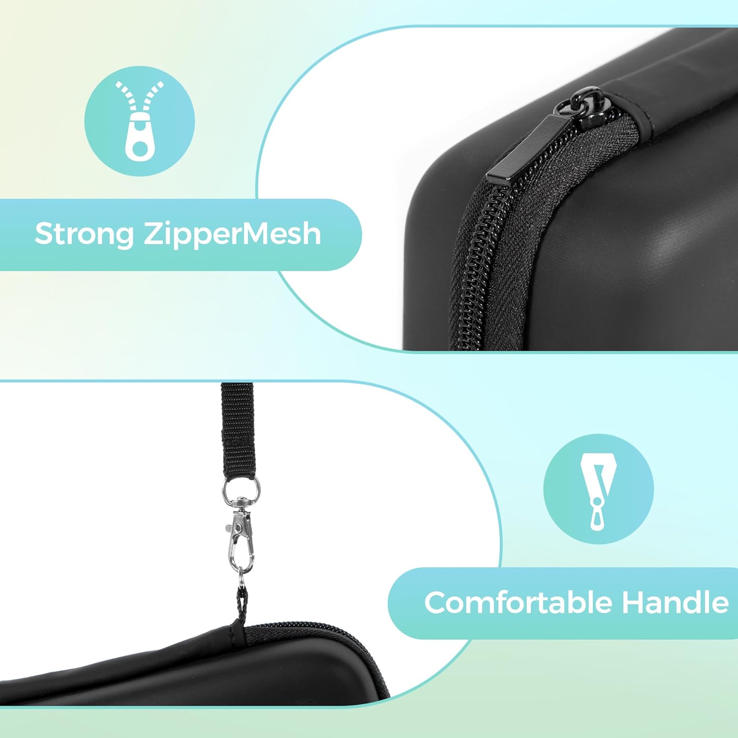 Nelko Genuine Case Compatible P21 Label Maker, Compatible with Most Mini Label Printers, Holder for Labeler Makers Printer & Labeling Tapes, Box with Mesh Pocket for Batteries Accessories (Case Only)