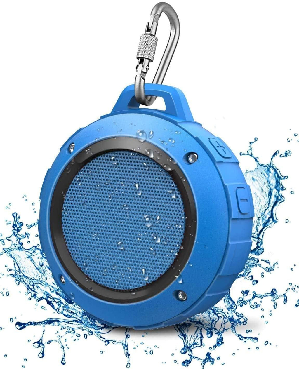 Kunodi Outdoor Waterproof Bluetooth Speaker, Wireless Portable Shower Travel Bike Speaker with Subwoofer, Enhanced Bass, Built in Mic for Bicycle Riding, Sports, Pool, Beach, Hiking (Black & Bracket)