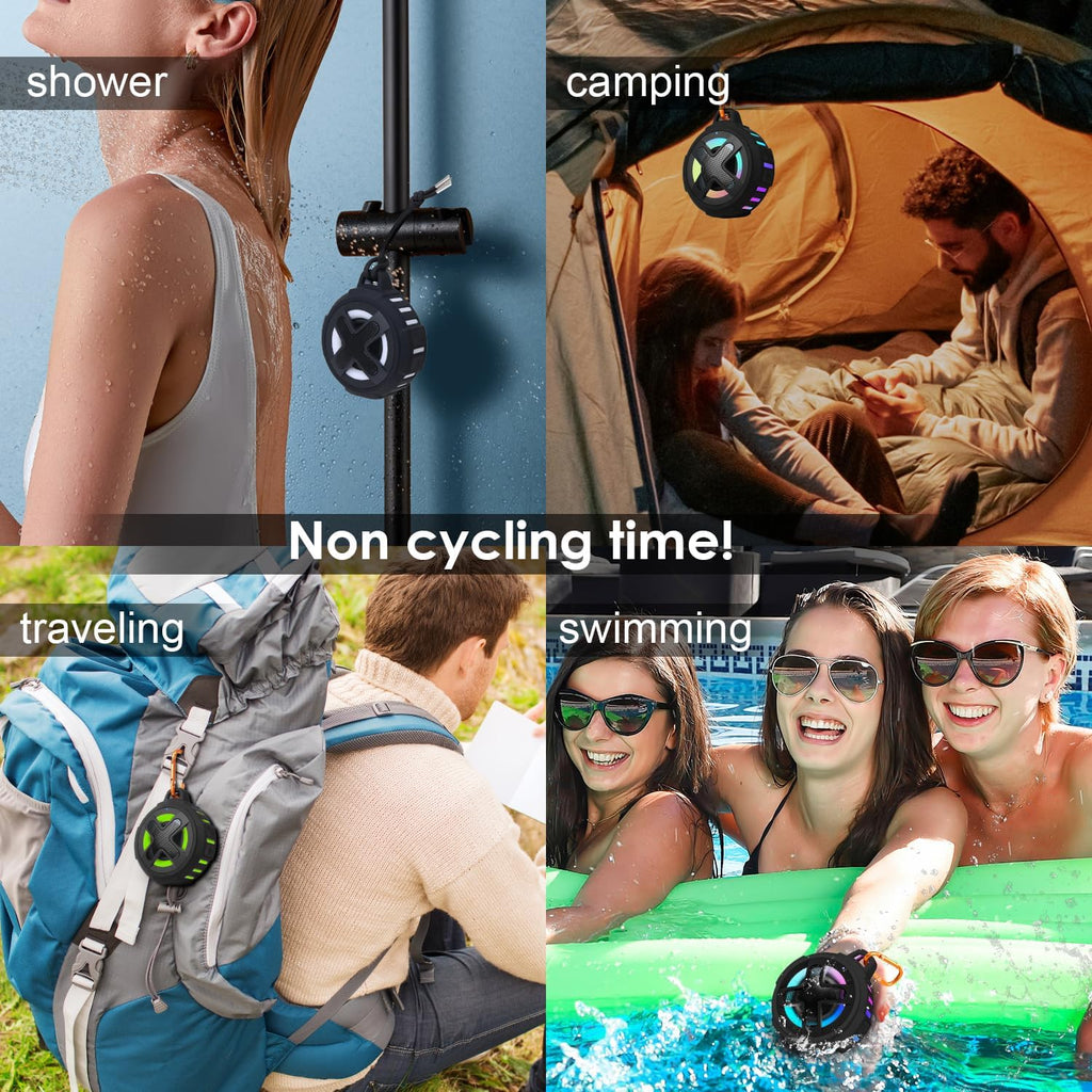 Upgraded, Pro Bike Speaker, with Pro Handlebar Mount, Bluetooth V5.4, IPX7 Waterproof, Silicone Case, Broadcast Navigation,10W Bassup, 15-24H Playtime, Hook, Bicycle, Motorcycle, Bike Accessories
